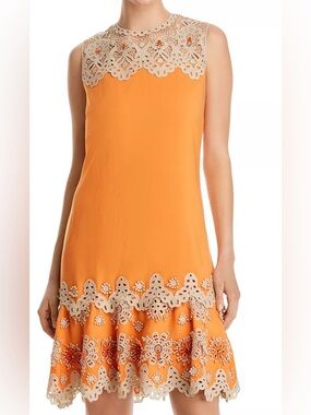 Kobi Halperin $698 NWT Women's Gracie Crochet-Trim Shift Dress